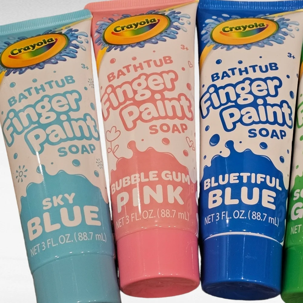 NWT 6 Crayola Bathtub Finger Paint Soap Vibrant Colors